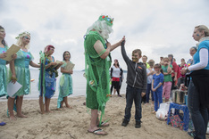 Neptun bei der Taufe am Zippendorfer Strand, Copyright: maxpress